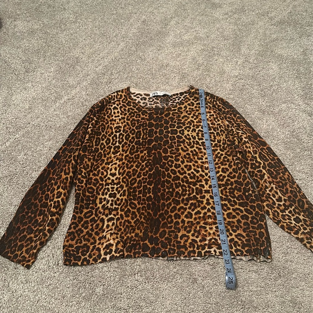 Zara Sparkly Leopard Sweater - Medium
